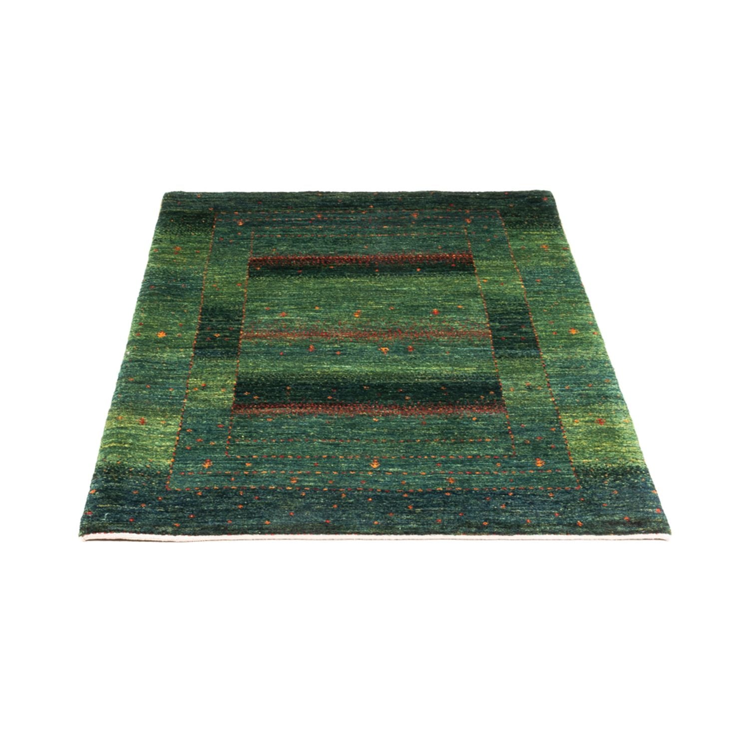 Gabbeh Tæppe - Loribaft Persisk - 125 x 86 cm - grøn