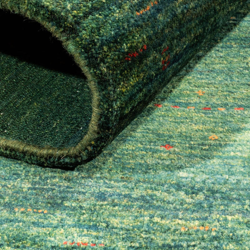 Gabbeh Tæppe - Loribaft Persisk - 133 x 84 cm - grøn