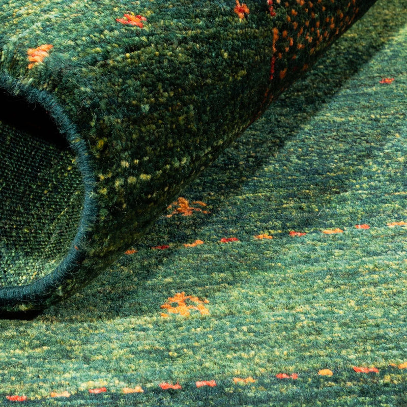 Gabbeh Tæppe - Loribaft Persisk - 121 x 85 cm - grøn