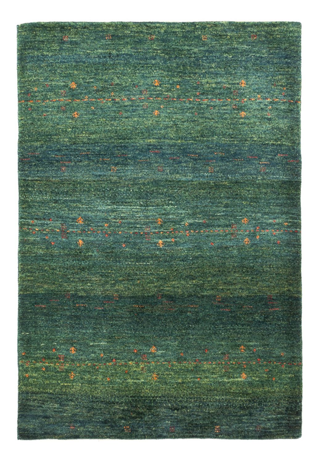 Gabbeh Tæppe - Loribaft Persisk - 125 x 85 cm - grøn