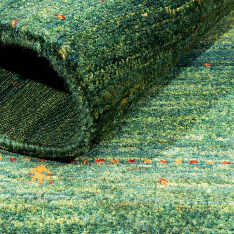 Gabbeh Tæppe - Loribaft Persisk - 133 x 83 cm - grøn