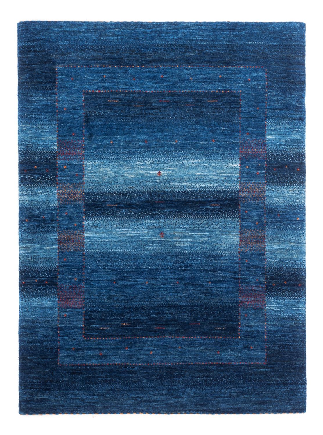 Gabbeh Tæppe - Loribaft Persisk - 122 x 91 cm - blå
