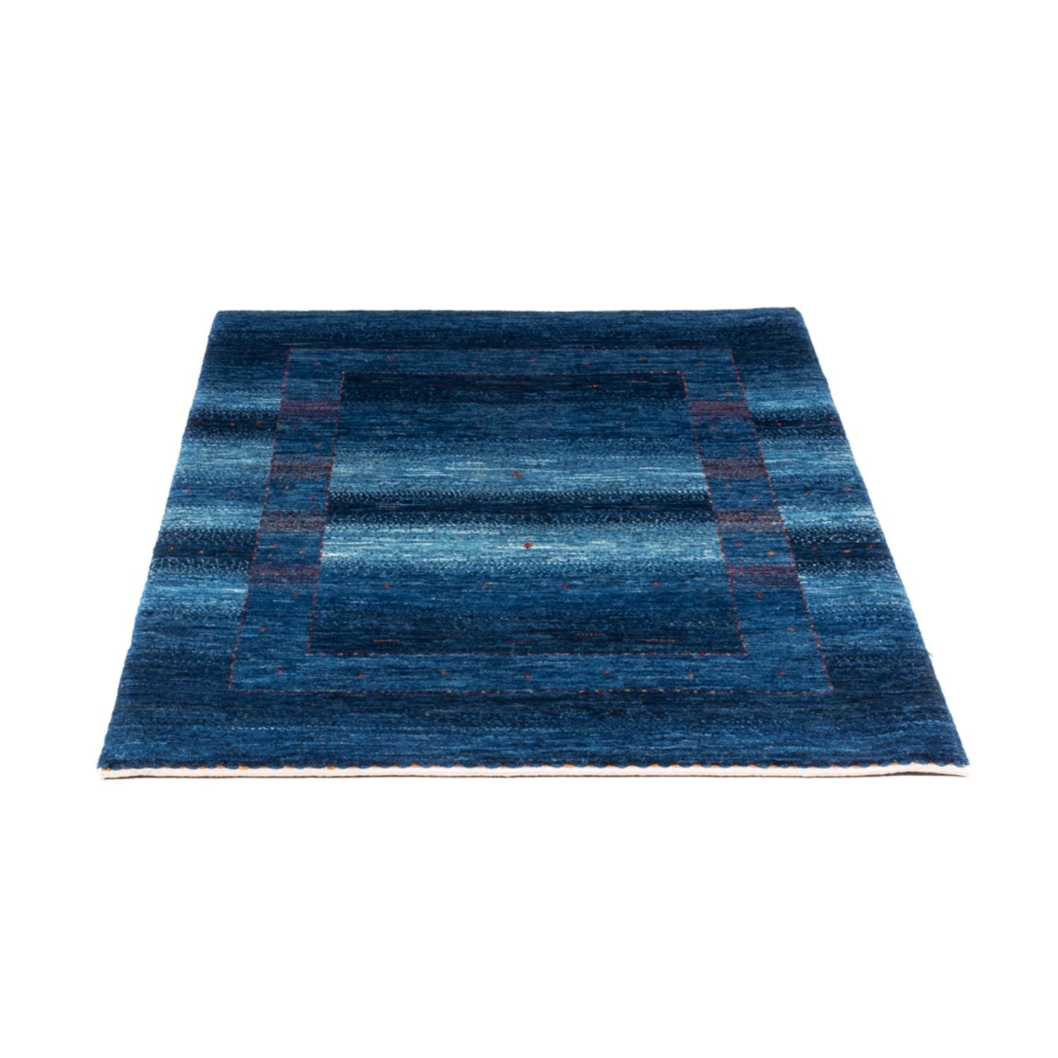 Gabbeh Tæppe - Loribaft Persisk - 122 x 91 cm - blå