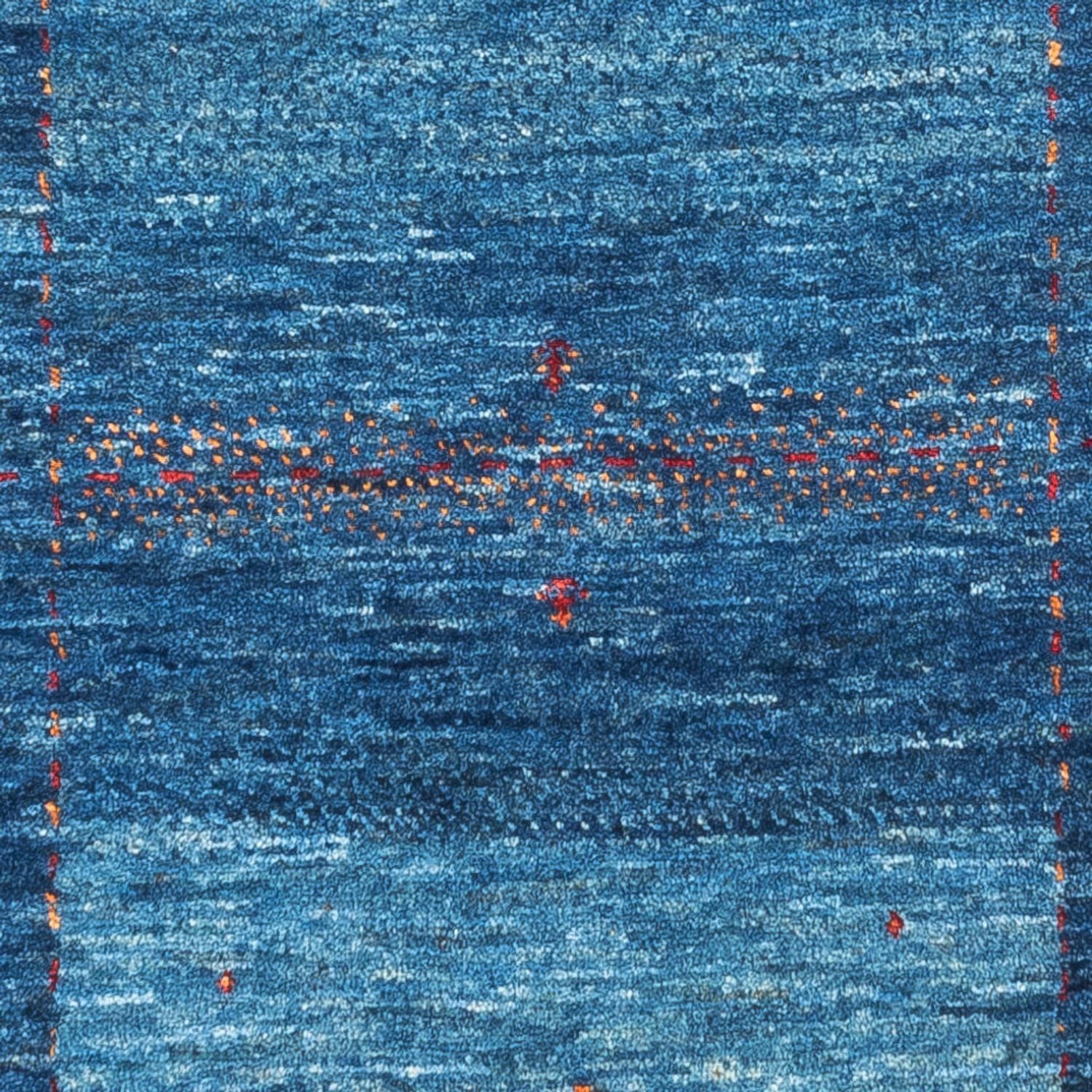 Gabbeh Tæppe - Loribaft Persisk - 122 x 83 cm - blå