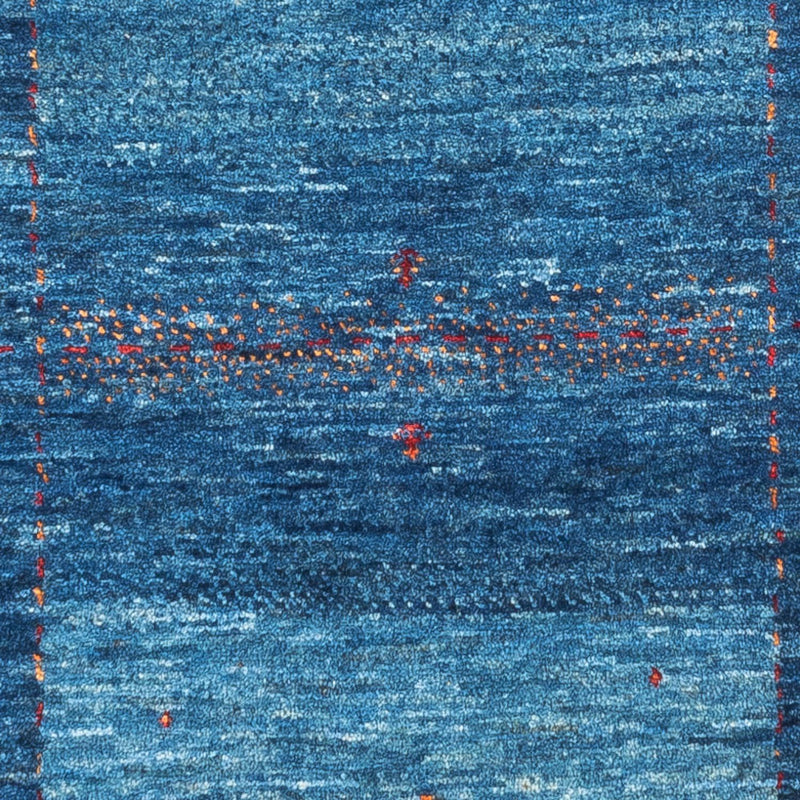 Gabbeh Tæppe - Loribaft Persisk - 122 x 83 cm - blå