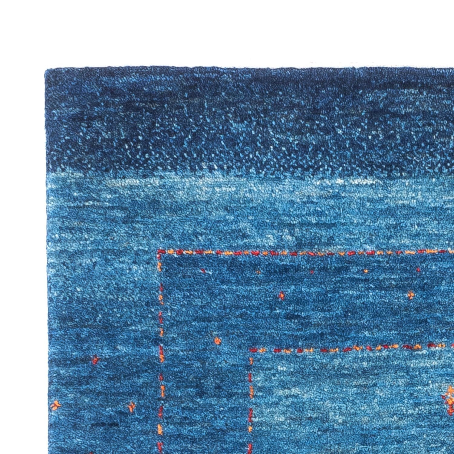 Gabbeh Tæppe - Loribaft Persisk - 122 x 83 cm - blå
