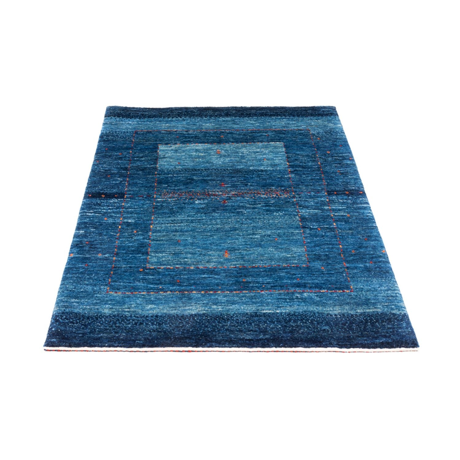 Gabbeh Tæppe - Loribaft Persisk - 122 x 83 cm - blå