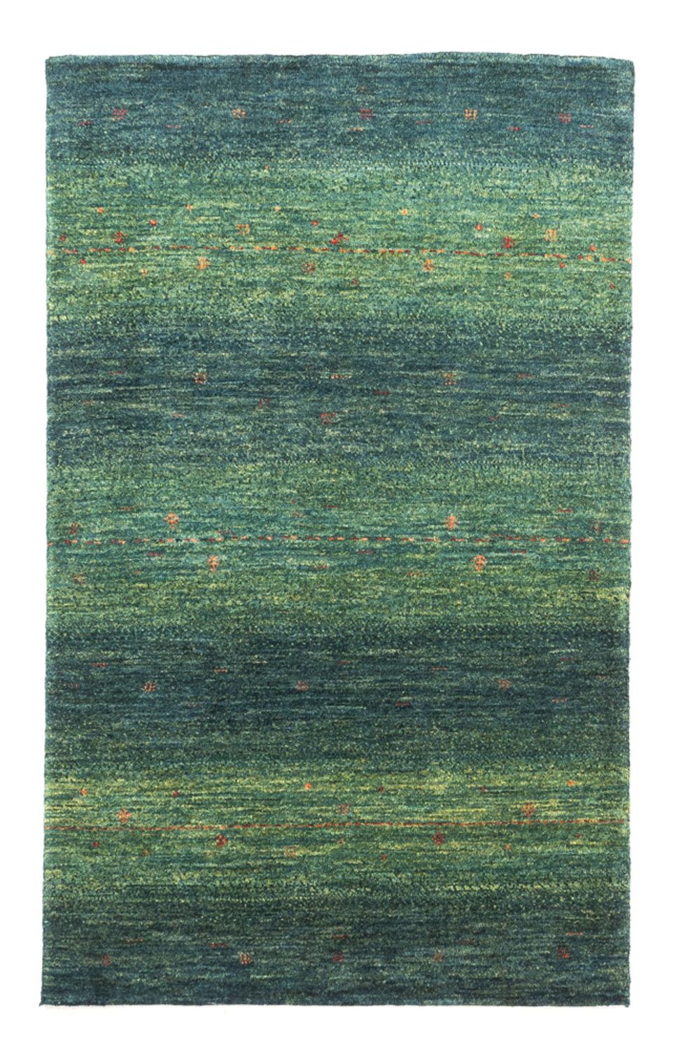 Gabbeh Tæppe - Loribaft Persisk - 123 x 78 cm - grøn