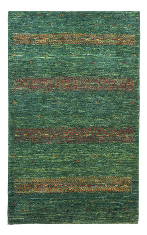 Gabbeh Tæppe - Loribaft Persisk - 128 x 82 cm - grøn