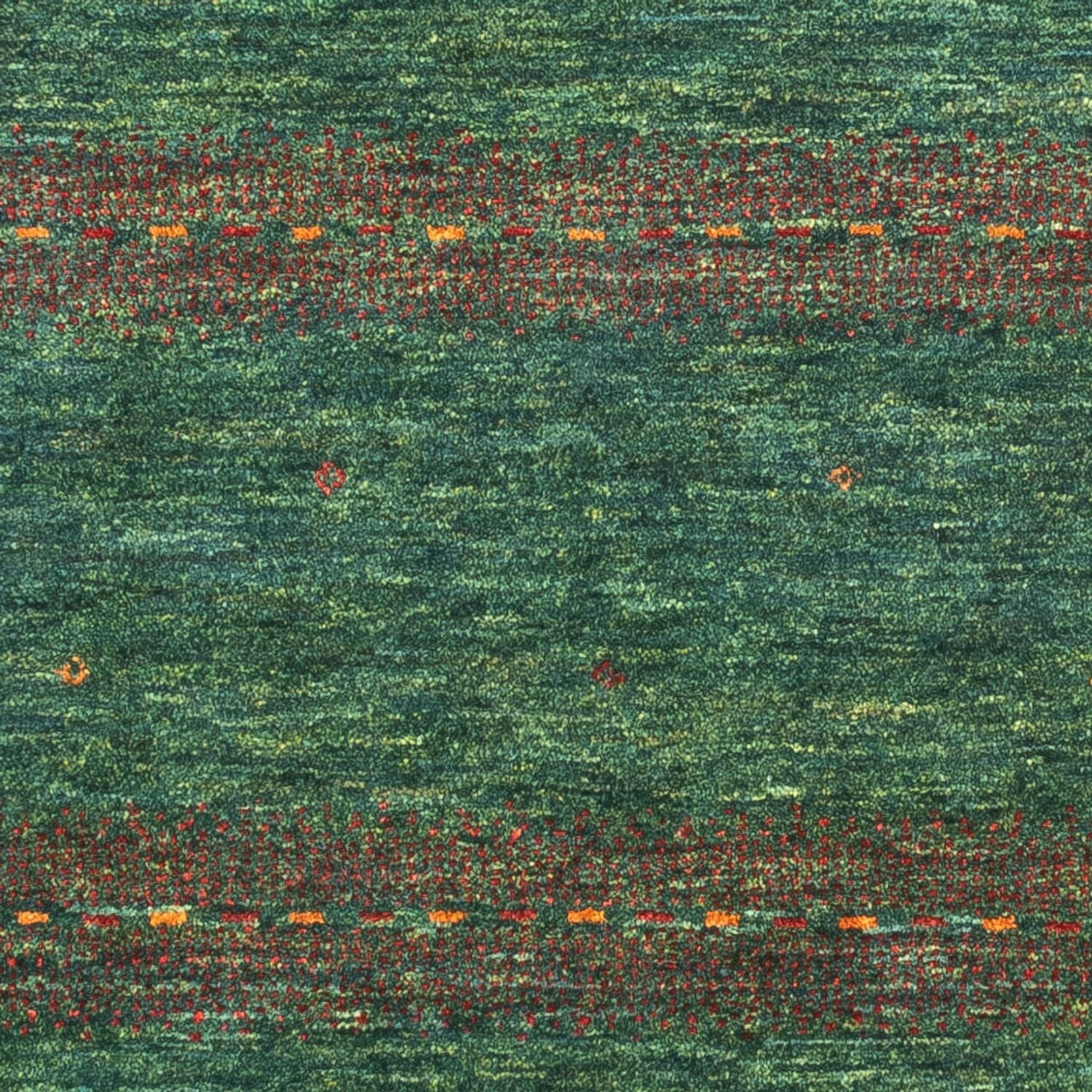 Gabbeh Tæppe - Loribaft Persisk - 128 x 82 cm - grøn