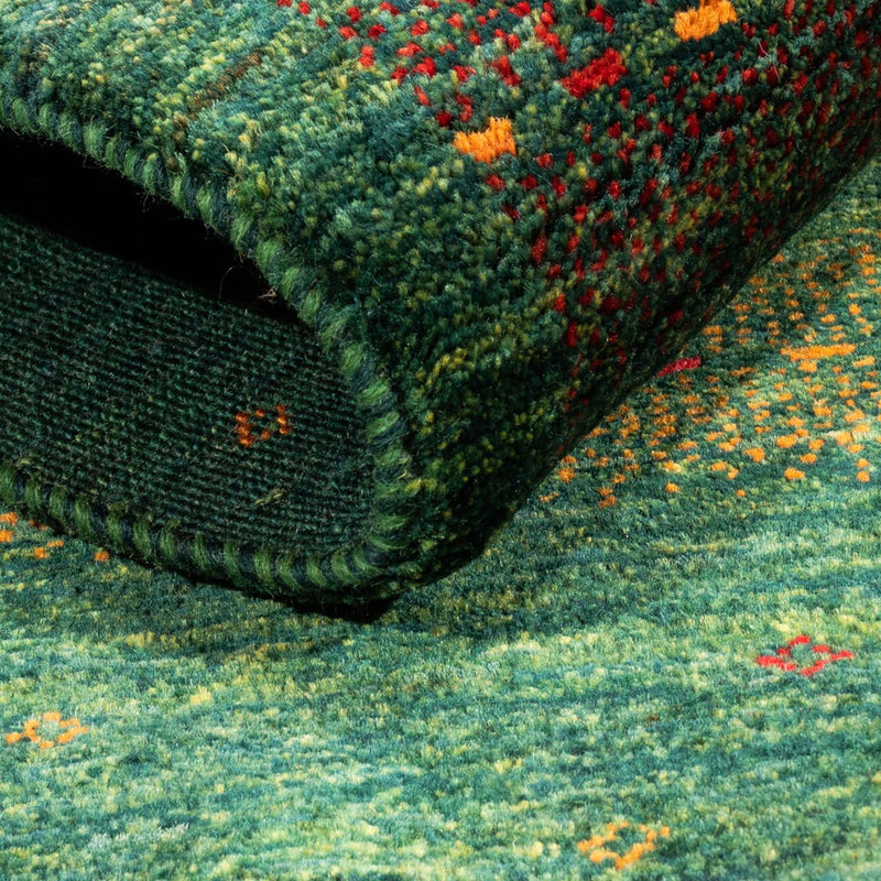 Gabbeh Tæppe - Loribaft Persisk - 128 x 82 cm - grøn
