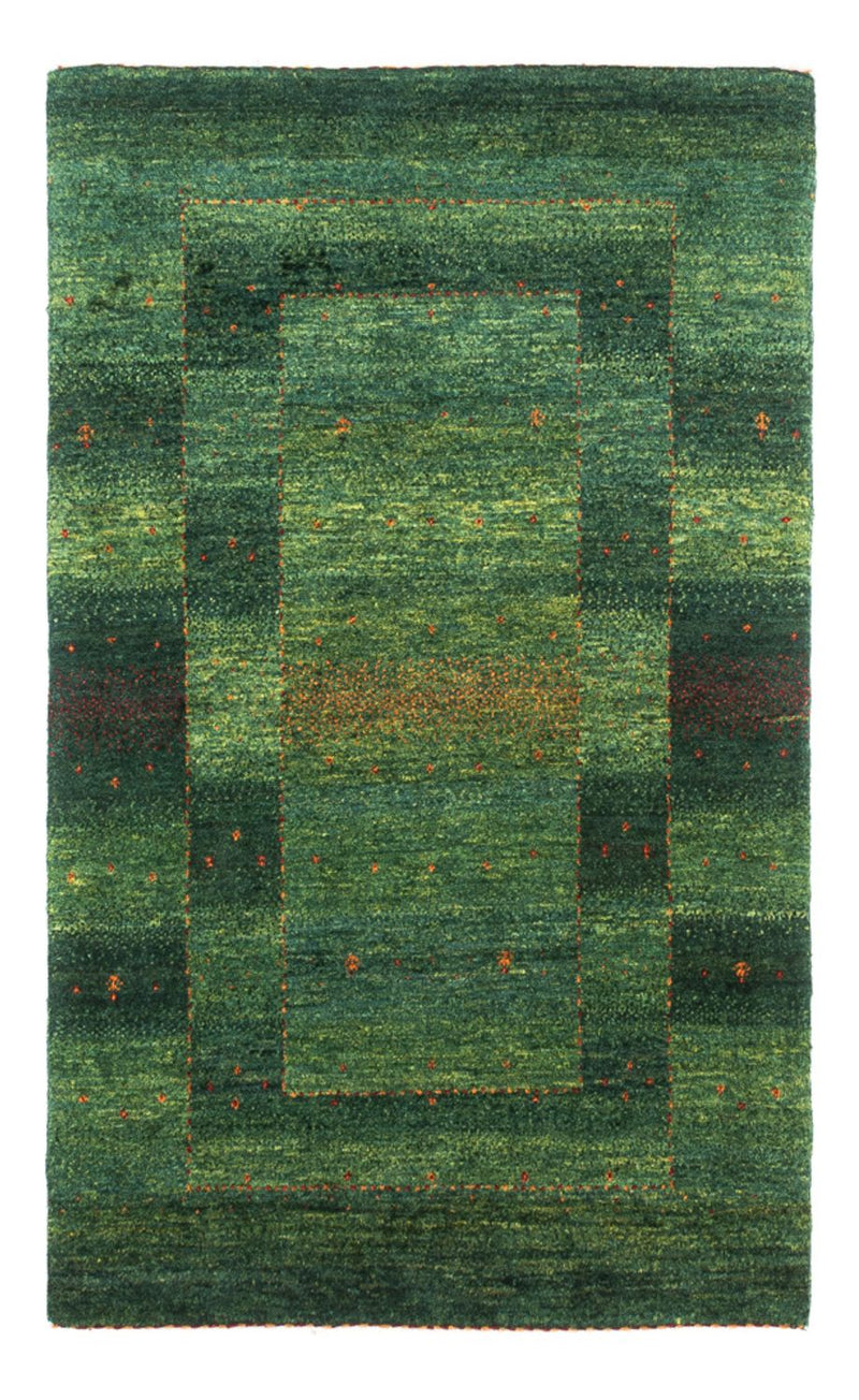 Gabbeh Tæppe - Loribaft Persisk - 123 x 79 cm - grøn