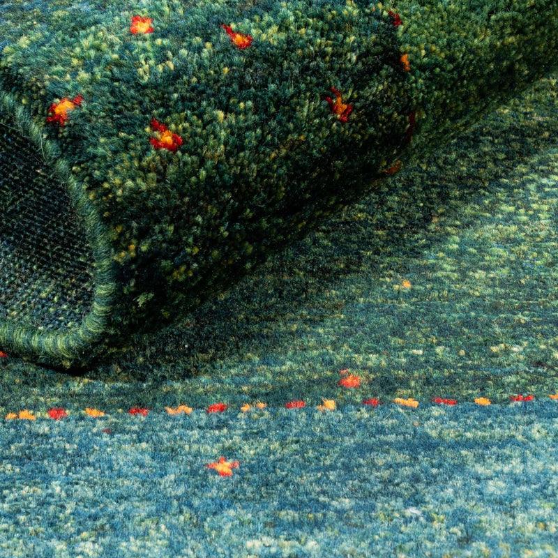 Gabbeh Tæppe - Loribaft Persisk - 121 x 80 cm - grøn