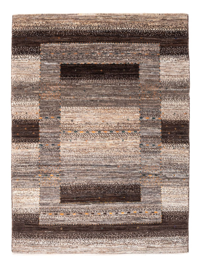 Gabbeh Tæppe - Loribaft Persisk - 122 x 84 cm - grå