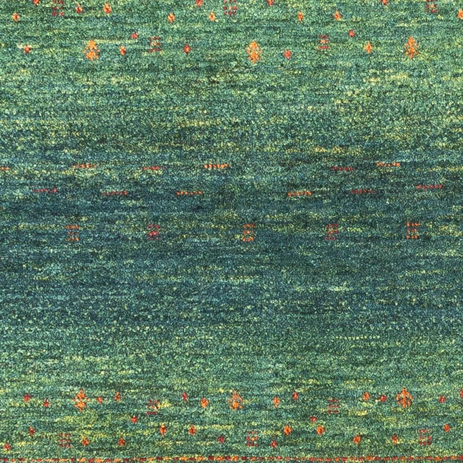 Gabbeh Tæppe - Loribaft Persisk - 110 x 82 cm - grøn