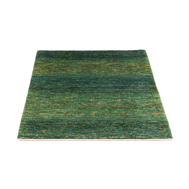 Gabbeh Tæppe - Loribaft Persisk - 110 x 82 cm - grøn