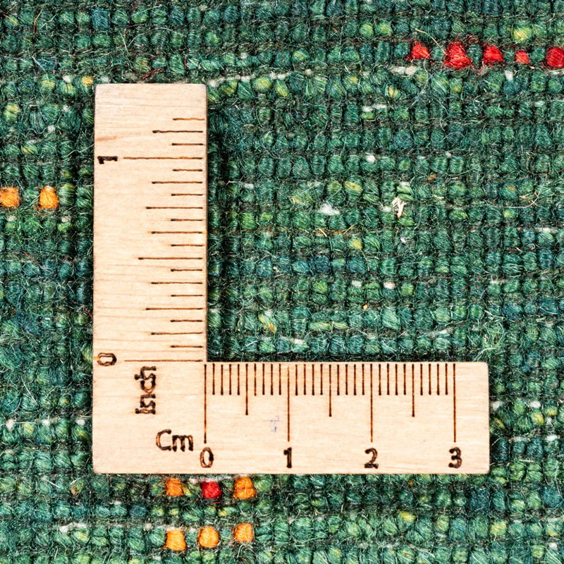 Gabbeh Tæppe - Loribaft Persisk - 110 x 82 cm - grøn