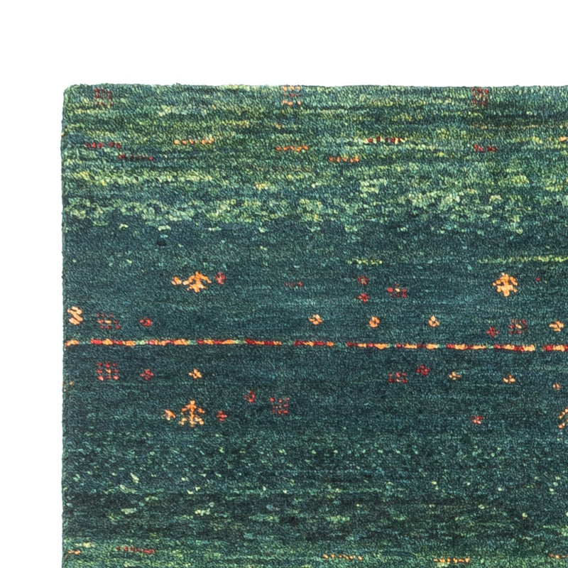 Gabbeh Tæppe - Loribaft Persisk - 110 x 81 cm - grøn