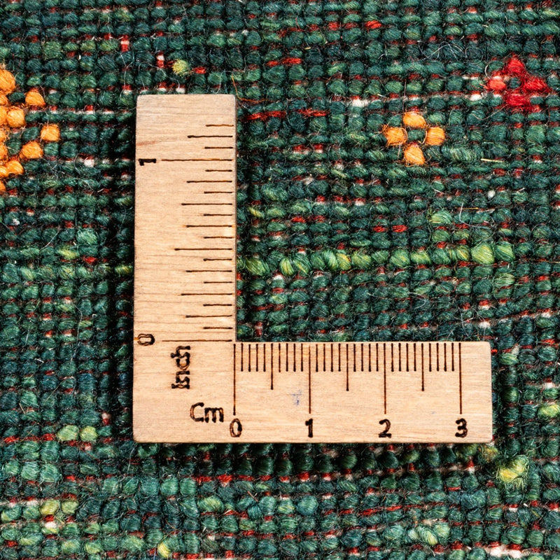Gabbeh Tæppe - Loribaft Persisk - 110 x 81 cm - grøn