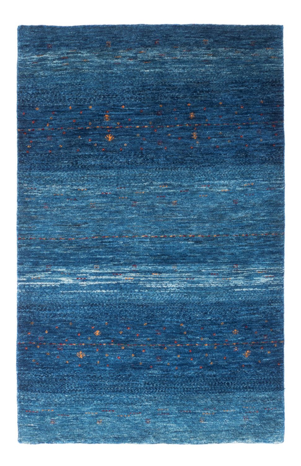 Gabbeh Tæppe - Loribaft Persisk - 132 x 84 cm - blå