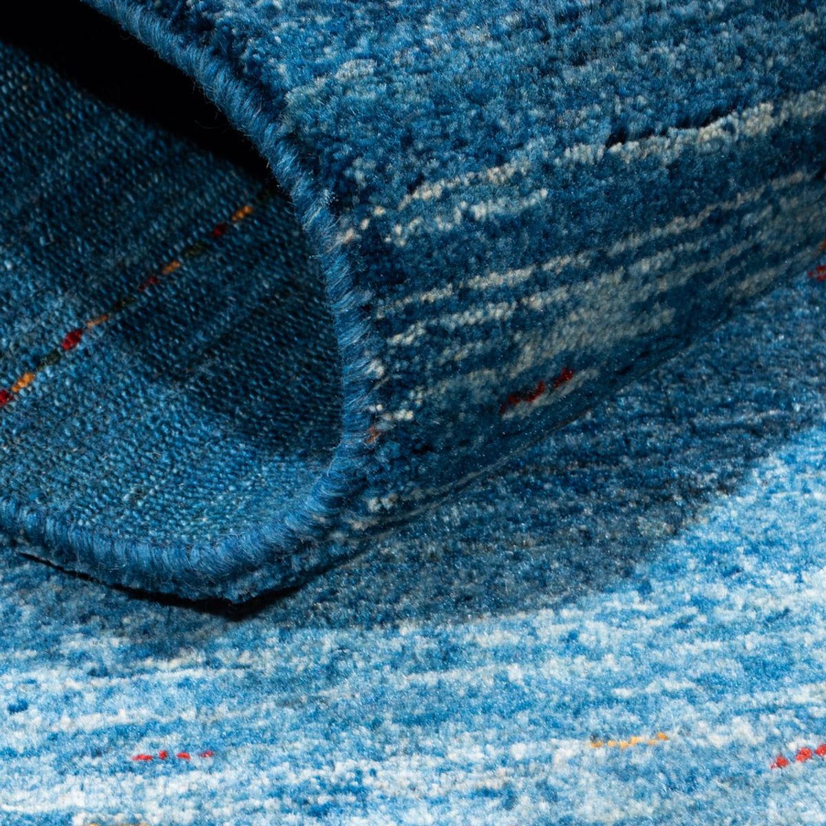 Gabbeh Tæppe - Loribaft Persisk - 132 x 84 cm - blå