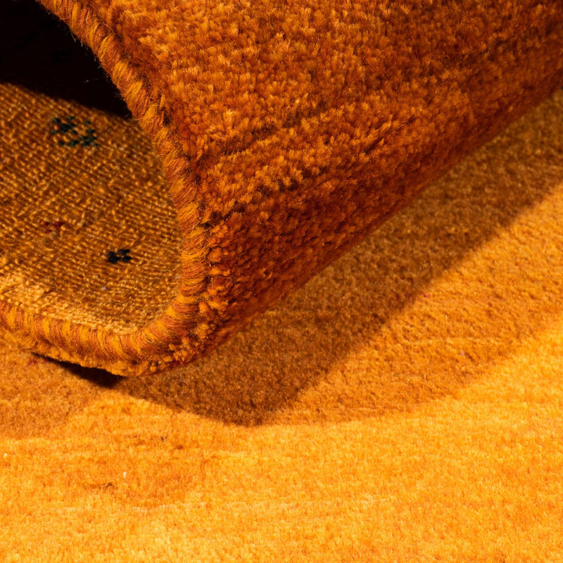 Gabbeh Tæppe - Loribaft Persisk - 101 x 80 cm - guld