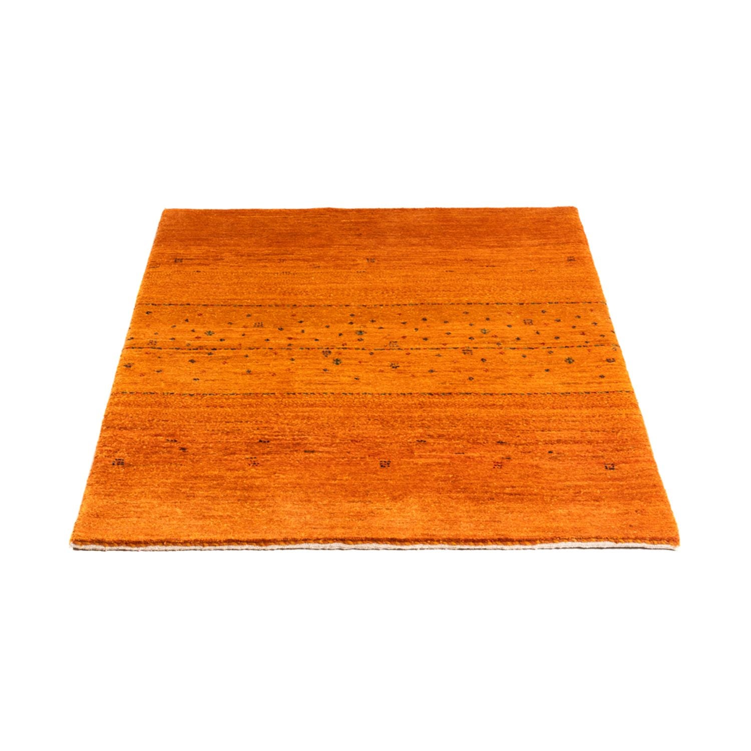 Gabbeh Tæppe - Loribaft Persisk - 101 x 80 cm - guld