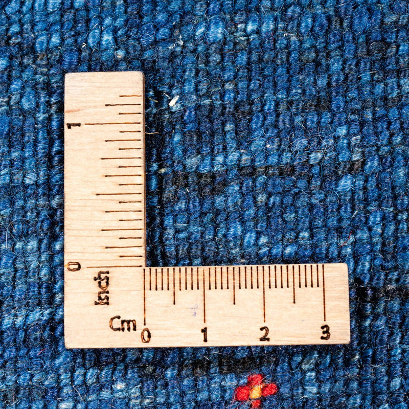 Gabbeh Tæppe - Loribaft Persisk - 132 x 83 cm - blå