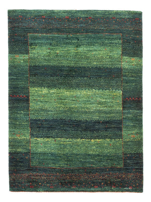 Gabbeh Tæppe - Loribaft Persisk - 110 x 86 cm - grøn