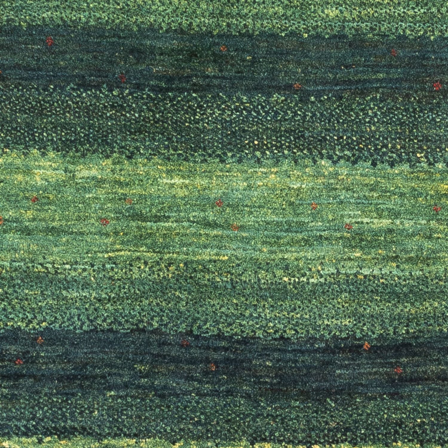 Gabbeh Tæppe - Loribaft Persisk - 110 x 86 cm - grøn