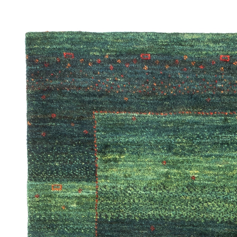 Gabbeh Tæppe - Loribaft Persisk - 110 x 86 cm - grøn