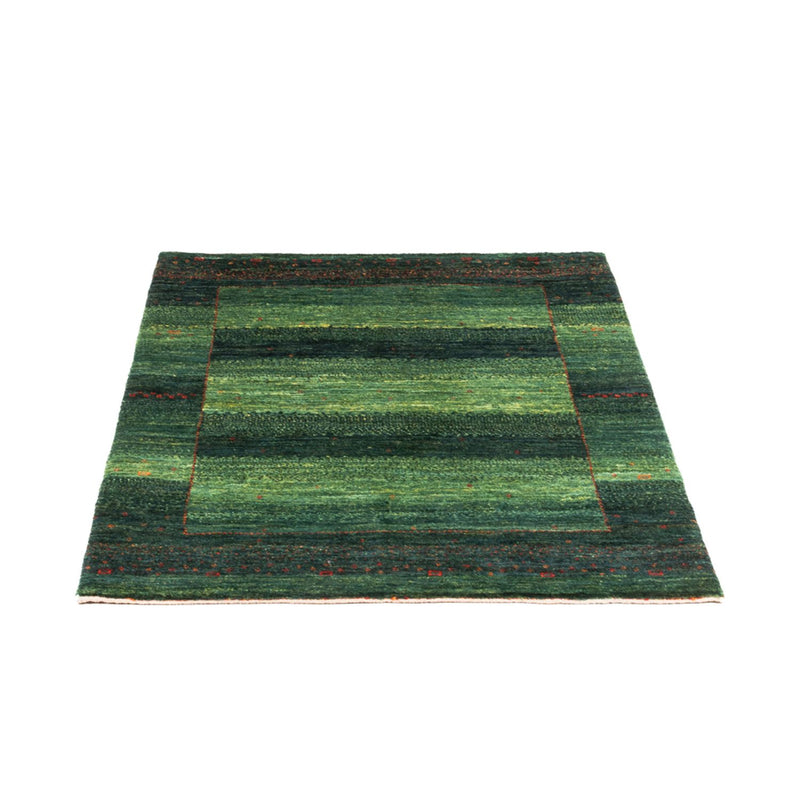 Gabbeh Tæppe - Loribaft Persisk - 110 x 86 cm - grøn