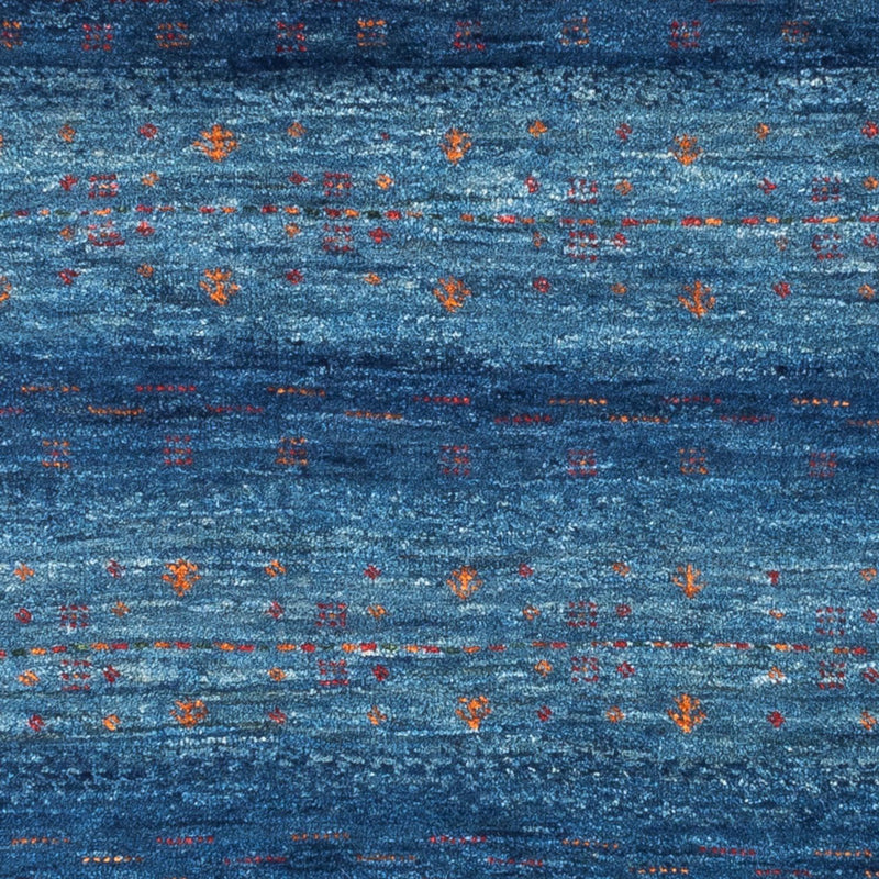 Gabbeh Tæppe - Loribaft Persisk - 112 x 100 cm - blå