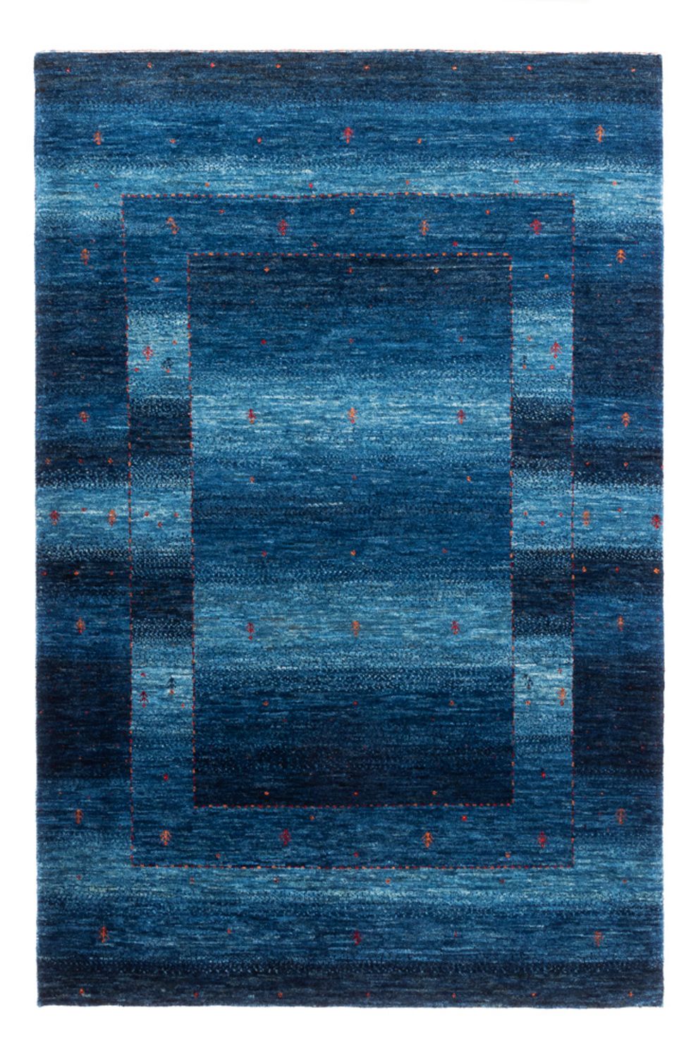 Gabbeh Tæppe - Loribaft Persisk - 190 x 128 cm - blå