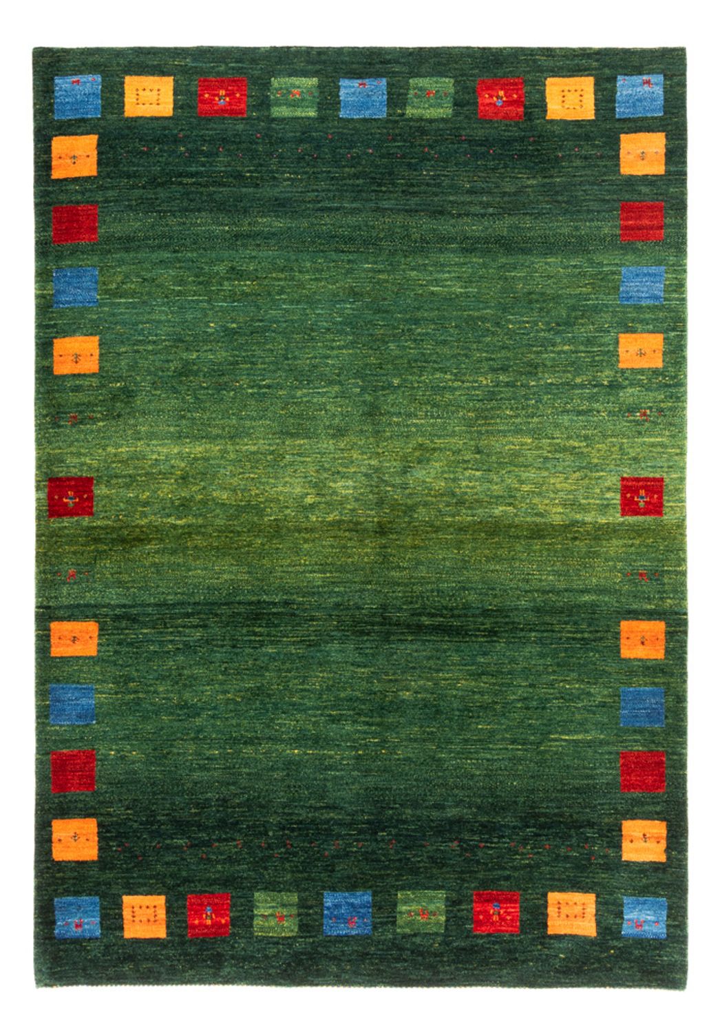 Gabbeh Tæppe - Loribaft Persisk - 246 x 176 cm - grøn