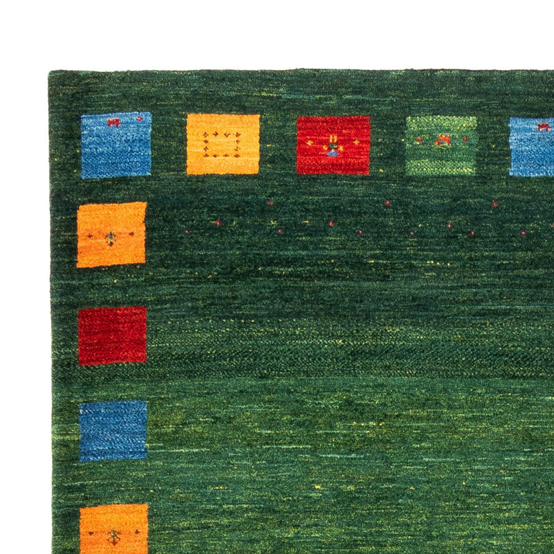 Gabbeh Tæppe - Loribaft Persisk - 246 x 176 cm - grøn