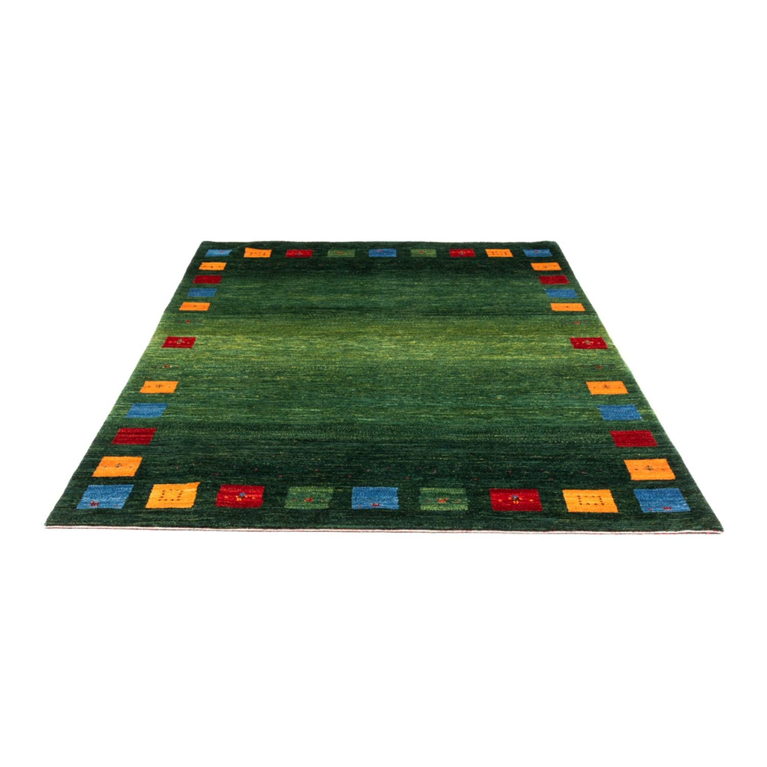 Gabbeh Tæppe - Loribaft Persisk - 246 x 176 cm - grøn