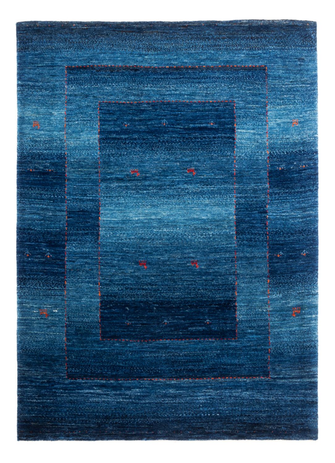 Gabbeh Tæppe - Loribaft Persisk - 181 x 128 cm - blå