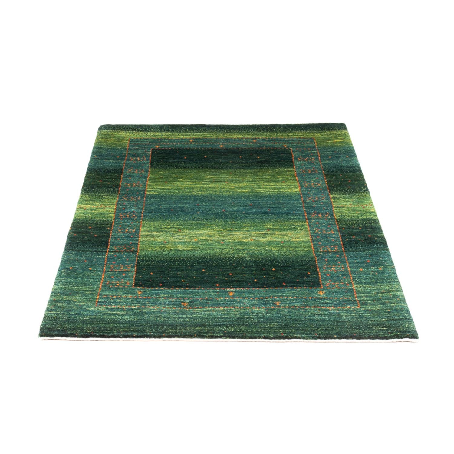 Gabbeh Tæppe - Loribaft Persisk - 147 x 100 cm - grøn