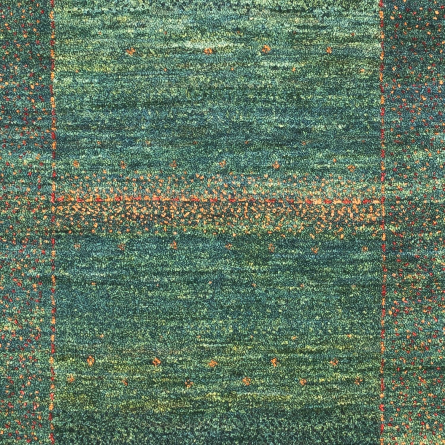 Gabbeh Tæppe - Loribaft Persisk - 111 x 83 cm - grøn