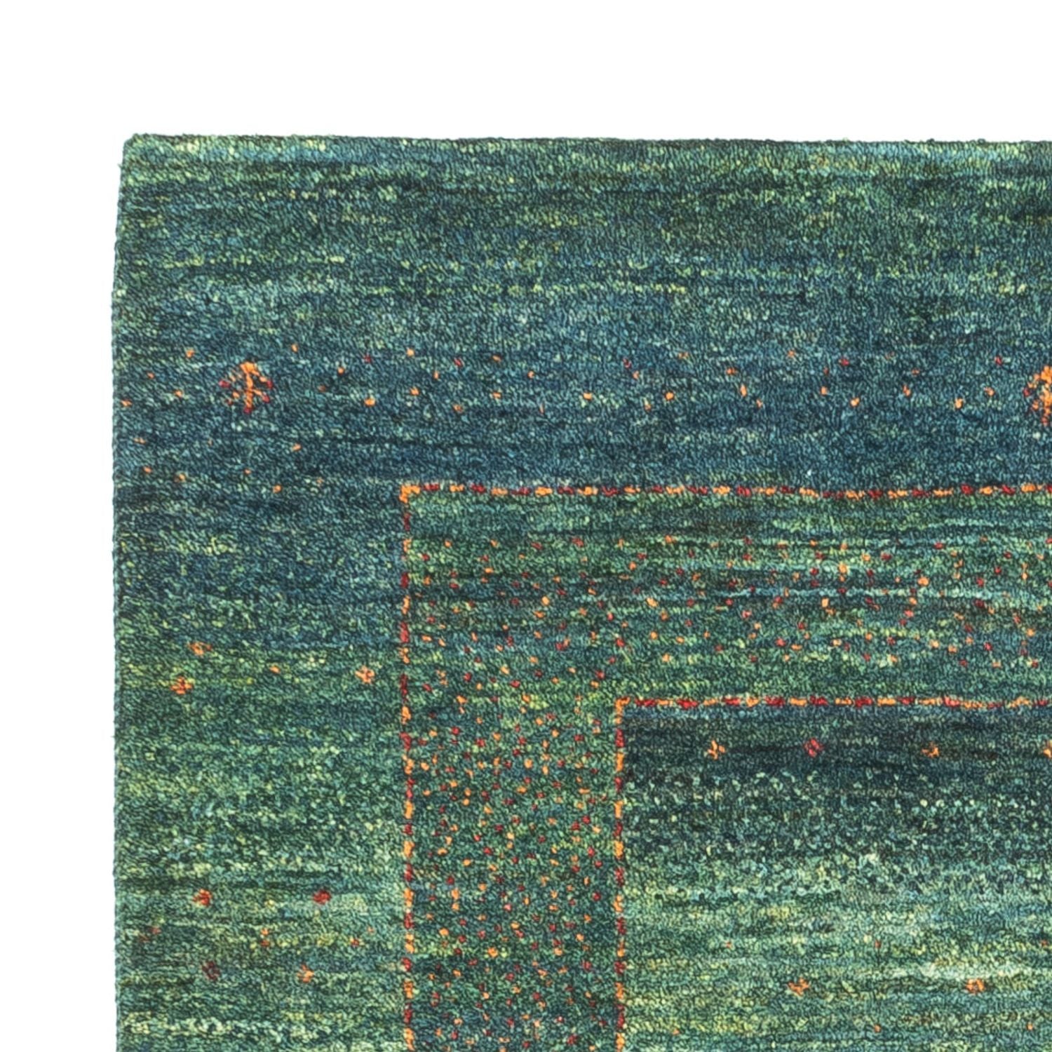 Gabbeh Tæppe - Loribaft Persisk - 111 x 83 cm - grøn