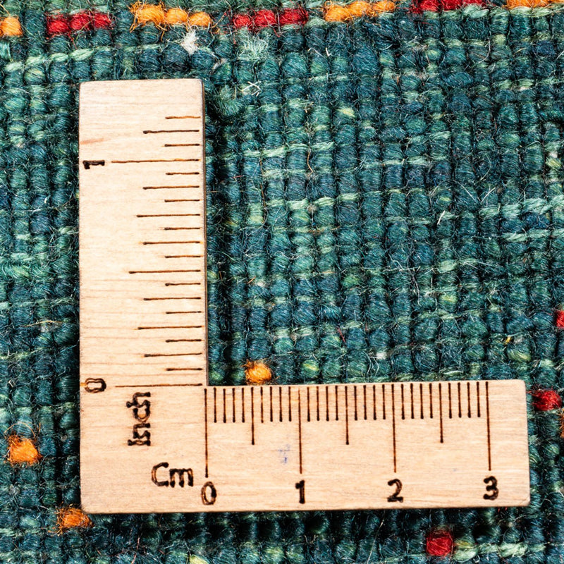 Gabbeh Tæppe - Loribaft Persisk - 111 x 83 cm - grøn