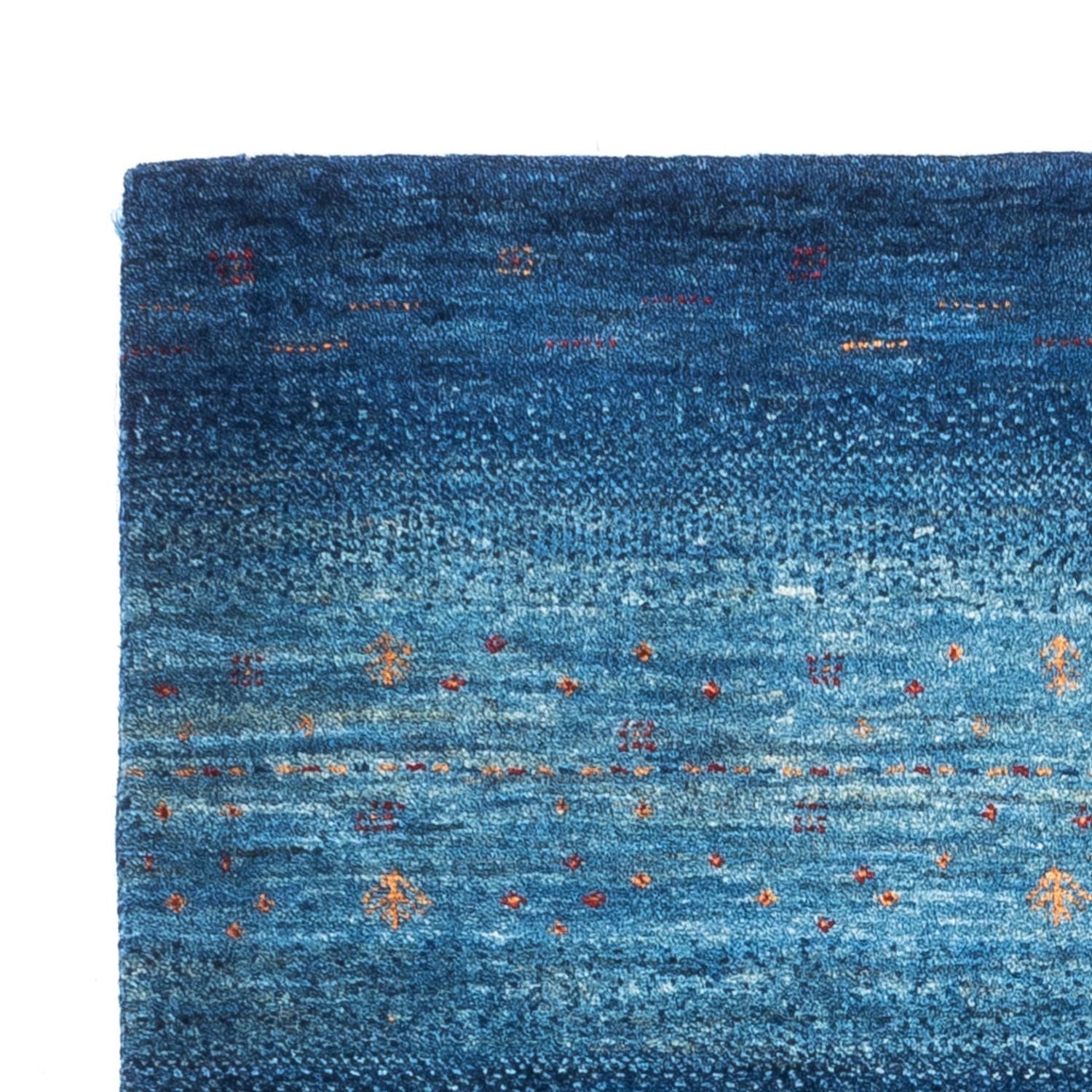 Gabbeh Tæppe - Loribaft Persisk - 116 x 92 cm - blå