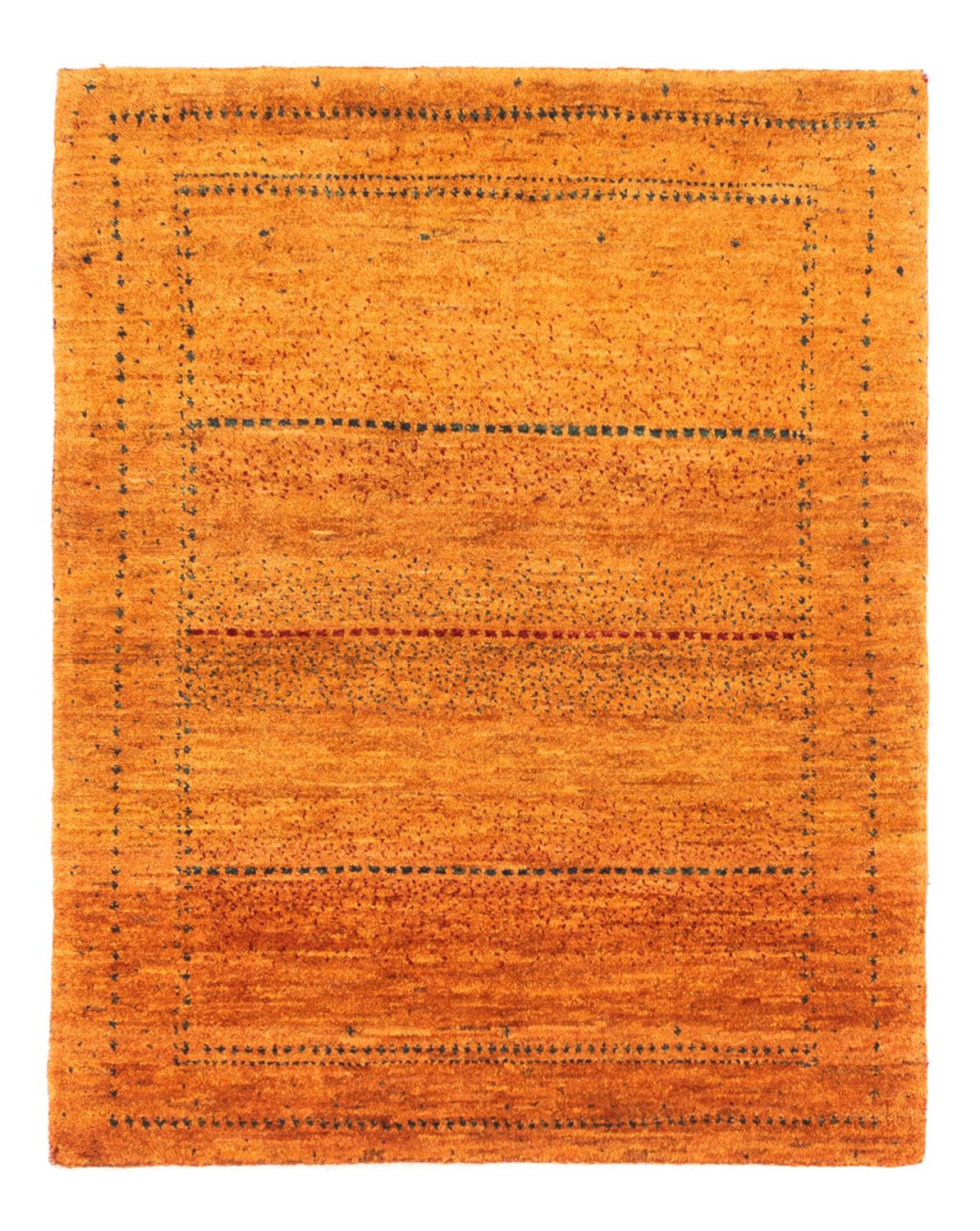 Gabbeh Tæppe - Loribaft Persisk - 98 x 81 cm - guld