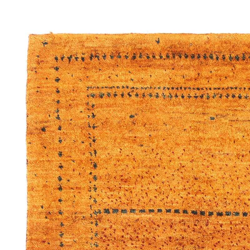 Gabbeh Tæppe - Loribaft Persisk - 98 x 81 cm - guld