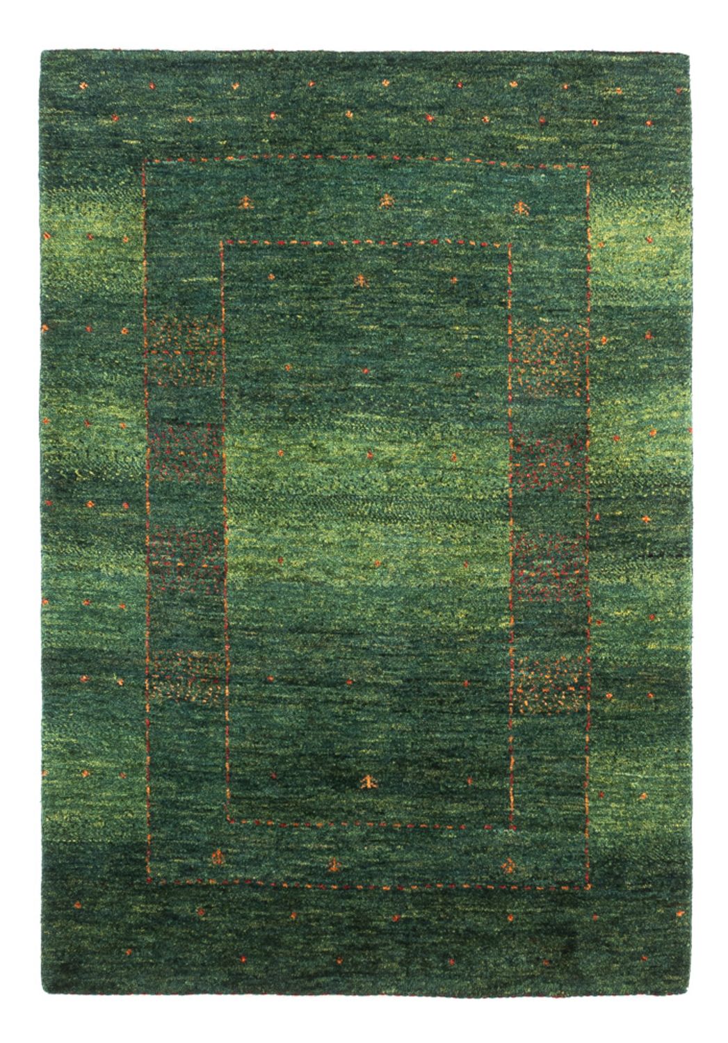 Gabbeh Tæppe - Loribaft Persisk - 118 x 82 cm - grøn
