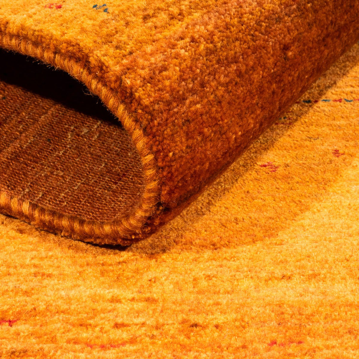 Gabbeh Tæppe - Loribaft Persisk - 130 x 85 cm - guld