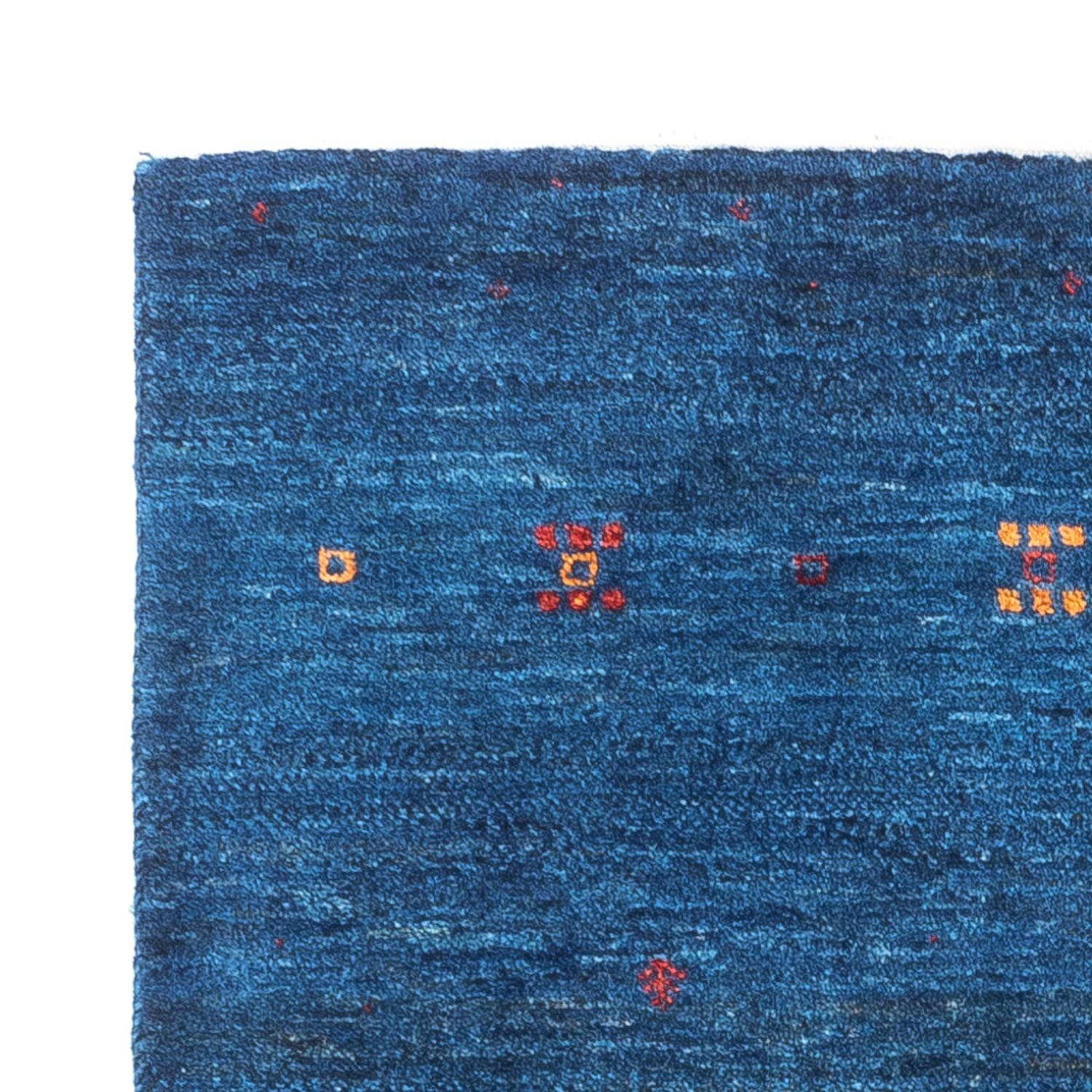 Gabbeh Tæppe - Loribaft Persisk - 110 x 80 cm - blå