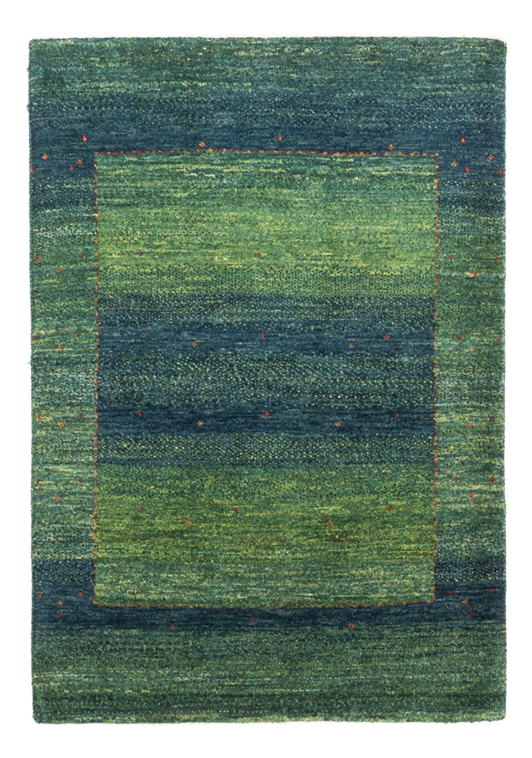 Gabbeh Tæppe - Loribaft Persisk - 123 x 85 cm - grøn