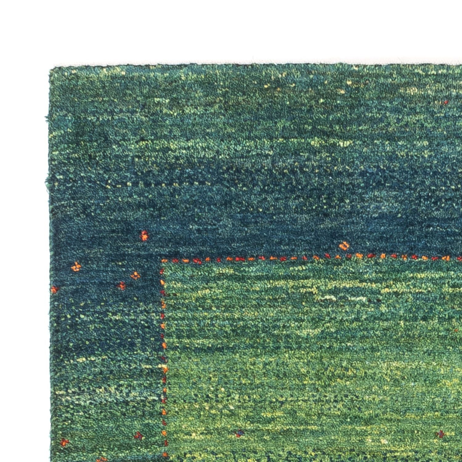 Gabbeh Tæppe - Loribaft Persisk - 123 x 85 cm - grøn